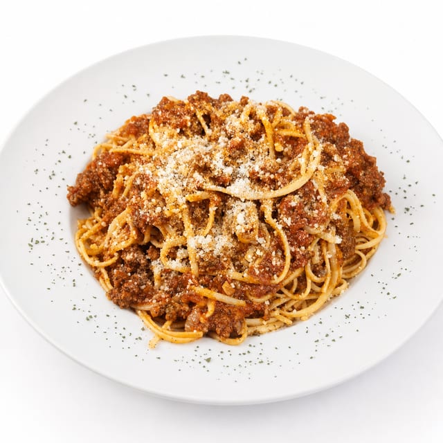 Meat Sauce Pasta.