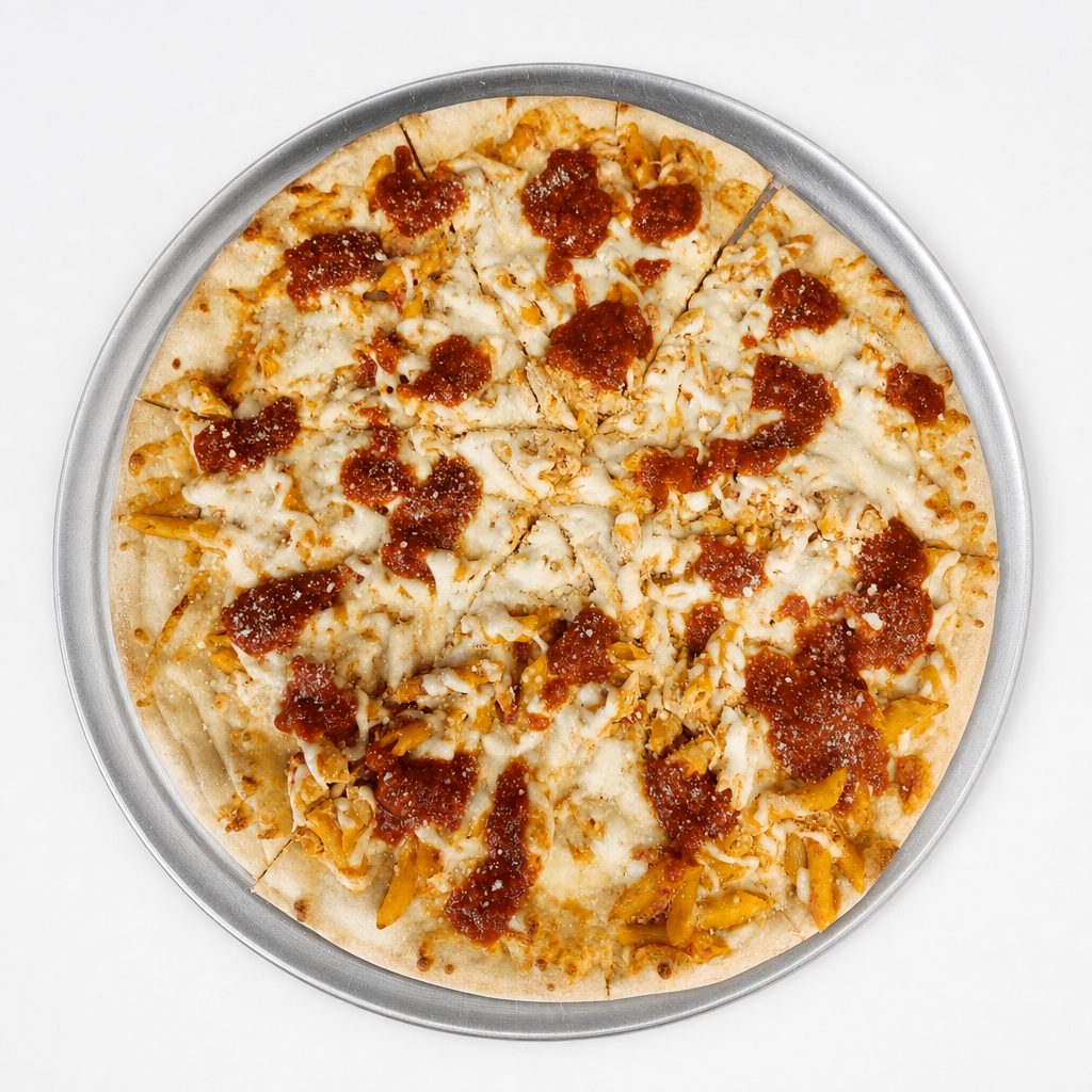 Baked Ziti Pizza.