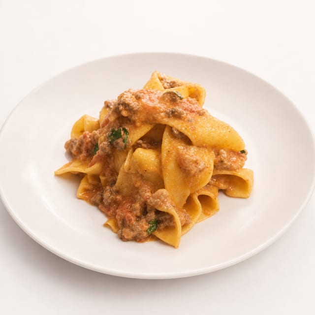 Pappardelle Bolognese.